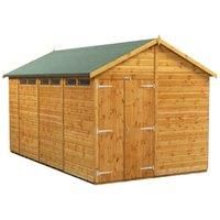 Power Apex 14' x 8' Double Door Security Shed