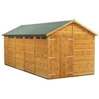 Power Apex 18' x 8' Double Door Security Shed