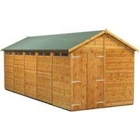 POWER Sheds wooden shed. 20x8 apex wooden garden shed. Double door security shed 20 x 8.