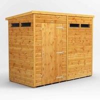 POWER Sheds wooden shed. 8x4 pent wooden garden shed. Security shed 8 x 4.