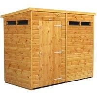 POWER Sheds wooden shed. 8x4 pent wooden garden shed. Security shed 8 x 4.