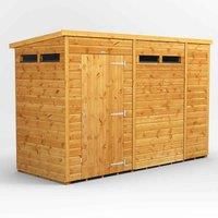 POWER Sheds wooden shed. 10x4 pent wooden garden shed. Security shed 10 x 4.
