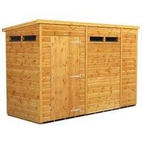 POWER Sheds wooden shed. 10x4 pent wooden garden shed. Security shed 10 x 4.