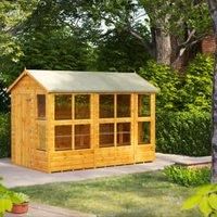 POWER Sheds wooden shed. 10x6 apex wooden garden shed. Potting shed greenhouse 10 x 6.