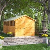 Power Apex 20' x 8' Double Door Garden Shed