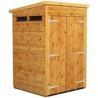 Power Pent 4' x 4' Double Door Security Shed