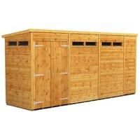 Power Pent 14' x 4' Double Door Security Shed