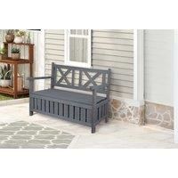 Weather-Resistant Wooden Garden Storage Bench!