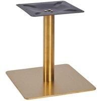 netfurniture Zavon Brass Steel Square Table Base Poseur Height in Bronze