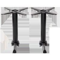 Black Cruciform Table Base - Twin - Coffee Height - 480 Mm
