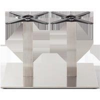 Rectangular Stainless Steel Table Base - Twin Coffee Height - 480 Mm