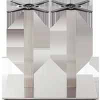 Rectangular Stainless Steel Table Base - Twin - Height - 730 Mm