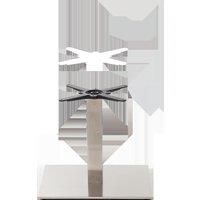 Rectangular Stainless Steel Table Base - Single Coffee Height - 480Mm