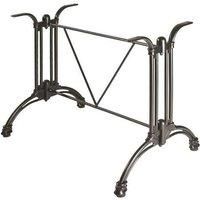 Azurone Table Base Continental Double Black Aluminium Table Base