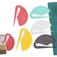 10Piece Plastic Letter Opener Mini Sharp Letter Mail Envelope Opener Safety Papers Guarded Cutter Blade Office Equipment