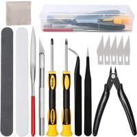 16 in 1 Model Building Tool Set Combo Accessories Kit Cut Tweezers Pliers for Gundam Military Hobby