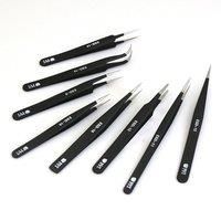 Precision Tweezers Industrial Anti Static 302 Stainless Steel Tweezers for BGA Work Repair Tools Kit DIY Hand Tools