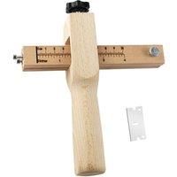 DIY Handcrafted Leather Belt Cutter/Blades Wooden Positioning Adjustable Width Cutter Tool for Leather Crafting