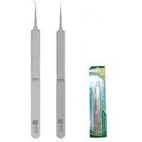 Special Tweezers Bent/Pointed 202 Stainless Steel Tweezer Pick Up 0.01mm Fly Wire for Fingerprint
