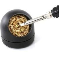 Iron Tips Cleaner Copper Wire With Stand Set Welding Desoldering Solder Iron Tip Dross Cleaning