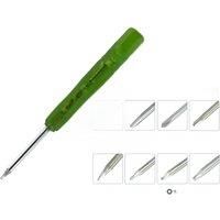 10Piece Mini Green Screwdriver PVC Handle+Cr-V Scredriver Bits Phillips Slotted Trox Pentalobe Y