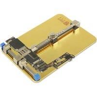 Repair Holder Fixture Double-Layer Stainless Steel Base Plate Sliding Bolt for Phone Mainboard BGA IC Glue Removal Repair Tools