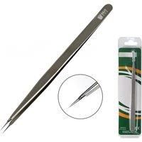 1Piece Round Tip Polished Straight Tweezers For Planting Tin IC Chip Flying Wire Spot Welding
