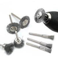 15Piece Wire Brushes Set Rocaris Steel Wire Wheels Pen Brushes Set Kit Accessories for Rotary Tool
