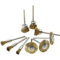 Brass Wire Brushes Wheel Cup Pen Brush Set Polishing Attachment Kit for Dremel Grinder Rotary Tools