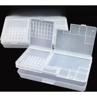 Multipurpose Double Layer Electronic Components Storage Box Rectangular PP Clear Component