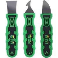 3Pcs Injection Scraper Three Shape Prying Blade Scraper Stainless Steel Non Slip Glue Removing Tool for Removing Glue Adhesive