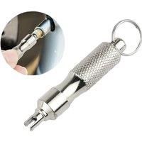 1Piece Valve Core Deflation Tool For Car Motor Tyre Installation Repair Deflating Screw Driver Tool Stainless Keychain Design