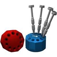 Screwdriver Storage Holder 10 Holes Aluminum Alloy Rotating Mount Base for Cell Phone Repair Desk
