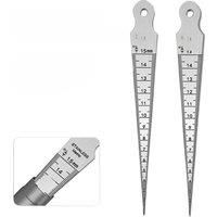 1Pcs Stainless Steel Gap Gauge Aperture Taper Gauge High-precision 0-15mm Stainless Steel Inner