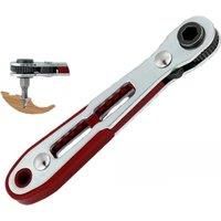 1Piece Mini Bidirectional Ratchet Wrench Screwdriver 1/4 Bit Angled Adapter Drive Socket Hex Bit Dual-Drive Head Ratchet Wrench