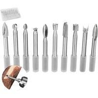 10Pieces Electric Wood Carving Root Carving Tools Woodworking Carving Polishing Tool Heads Milling
