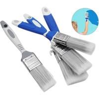 1Pc Paint Brush for Wall Painting Brush Flat Brush Plastic Handle for Water-Based Paint Stains Varnish Interior Exterior Coating