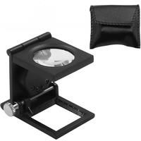 10X Folding Linen Tester Mini Pocket Metal Magnifiers Cloth Thread Counter Magnifier Magnifying