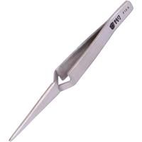 1Piece Cross Lock Stainless Steel Precision Tweezers Reverse Action Tweezer Maintenance Hand Tools