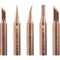 5Piece Soldering Iron Tips Welding Nozzle Oxygenfree Copper Leadfree Solder Nonstick Tin Tip DIY