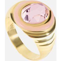 Wilhelmina Garcia Dreamy Gold-Plated, Crystal and Enamel Ring - EU 50