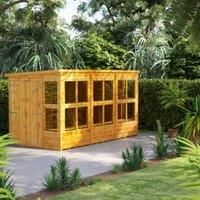 Power Sheds 12 x 6ft Double Door Pent Shiplap Dip Treated Potting Shed