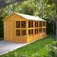 Power Apex 16' x 8' Double Door Potting Shed