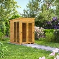 Power Sheds 4 x 6ft Pent Shiplap Dip Treated Summerhouse