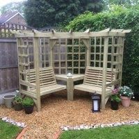 Churnet Valley Garden Furniture Churnet Valley Clementine Corner Arbour