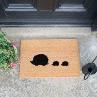 Artsy Doormats Hedgehog Family Doormat