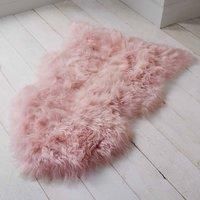 Native Natural Large Sheepskin Rug - Heavenly Pink