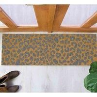 Artsy Doormats Grey Leopard Print Patio Doormat