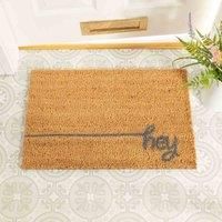 Artsy Doormats Hey Scribble Grey Doormat