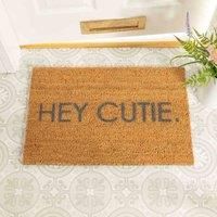 Artsy Doormats Hey Cutie Grey Doormat